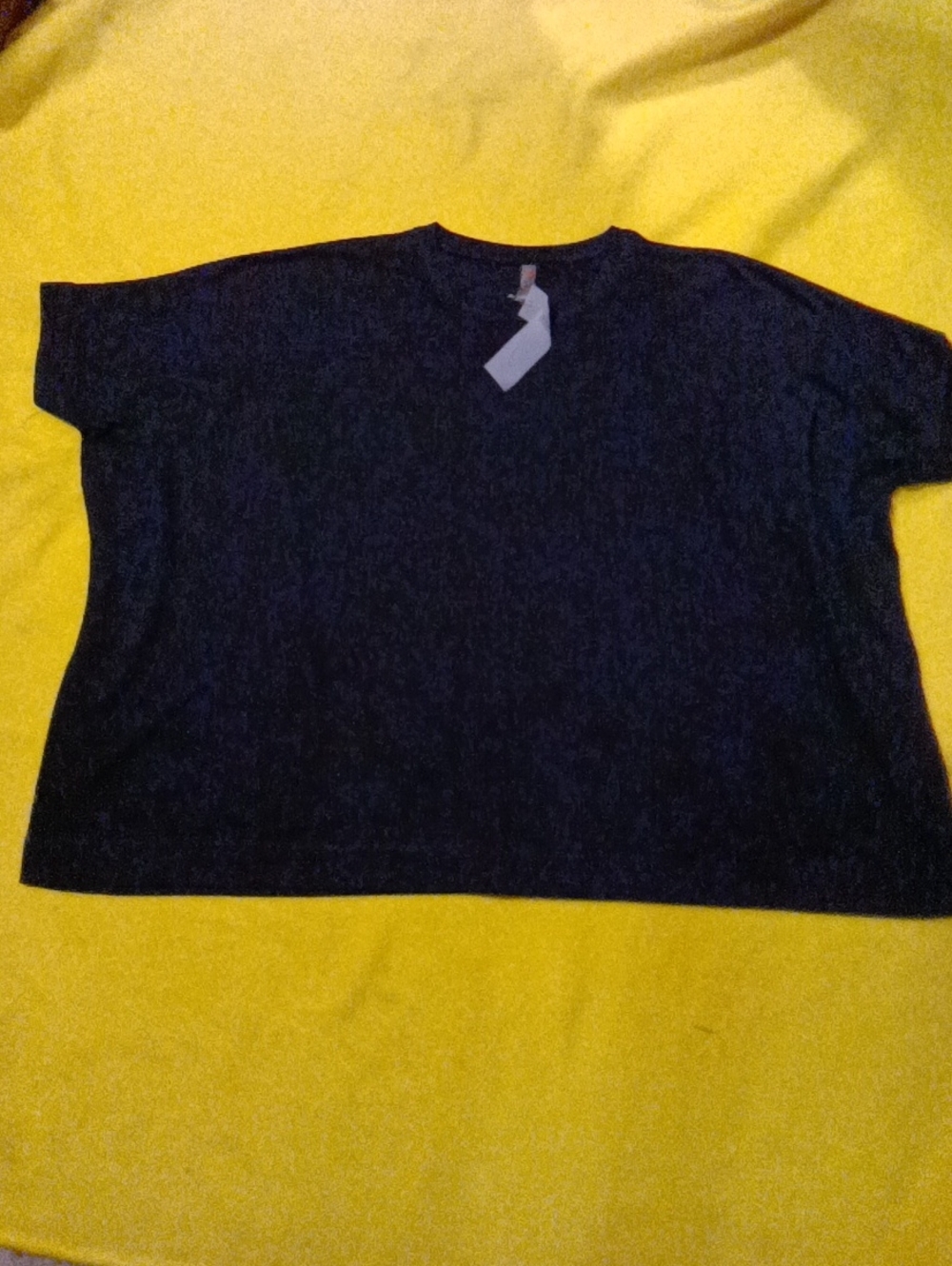 Mono B Black Short-Sleeve Crewneck Top